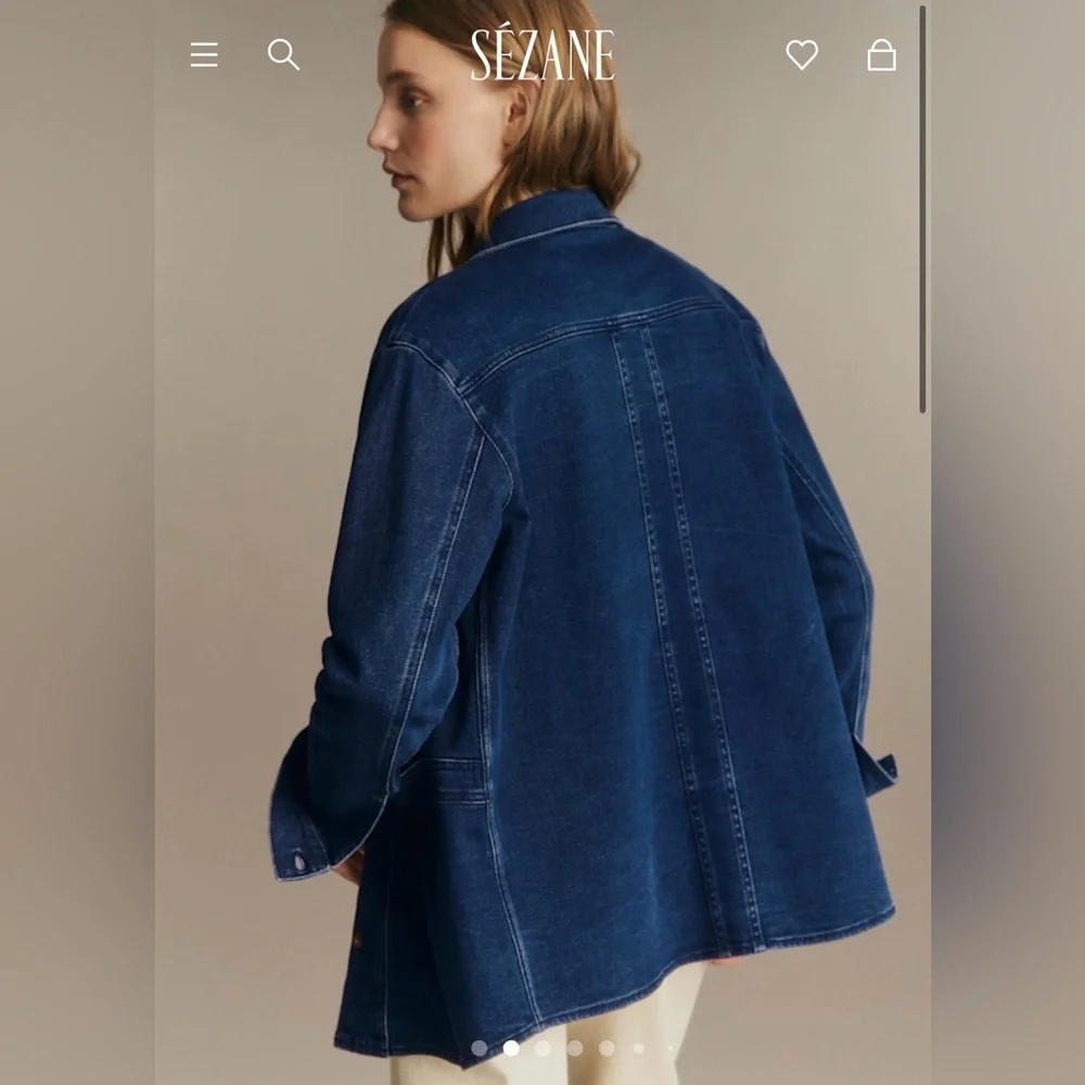 Sezane Will Jacket Indigo - Size S